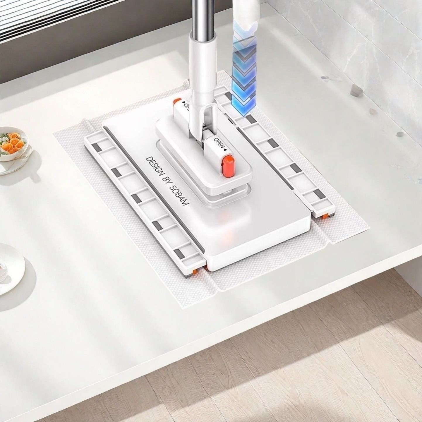 洗脸巾平板免手拖把拖把夹式搽脸巾清洁自动二次利用静电懒人除尘,淘宝优惠券,粉丝福利购,淘宝优惠卷