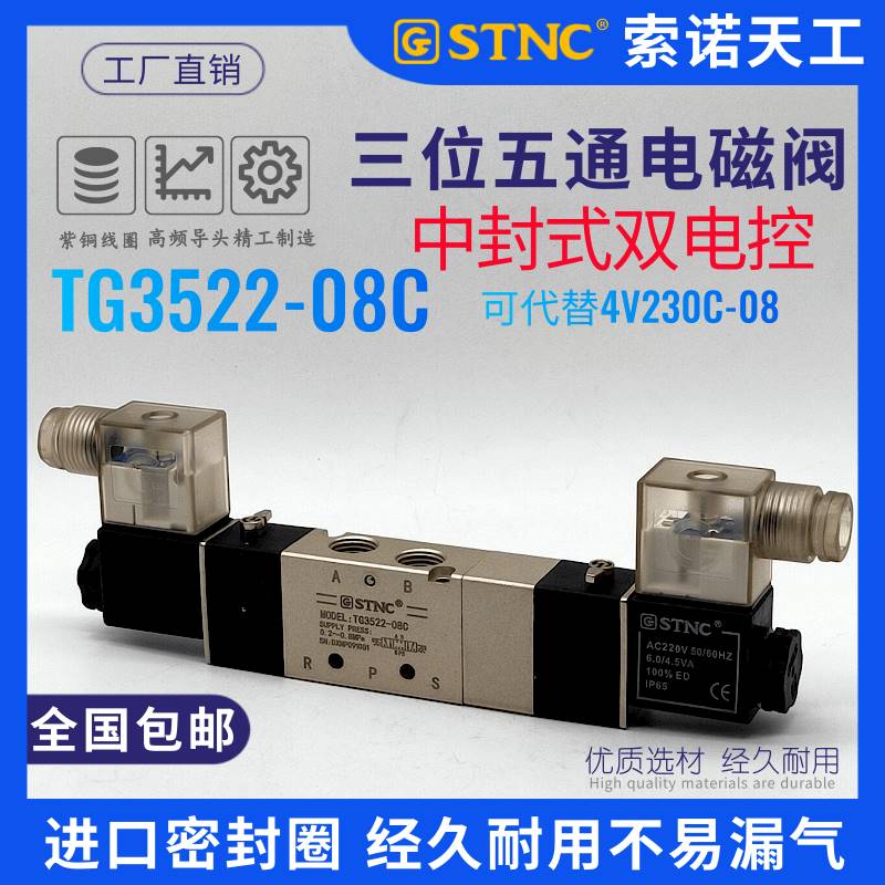 STNC2索诺天工TG3512-06C TG352-08C中电磁阀3532-1封0C/3542-15C - 图0