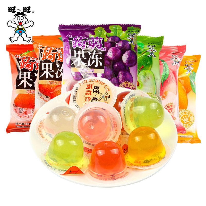 旺旺蒟蒻果冻200g休闲零食糖果吸吸果冻小吃批发荔枝味口味