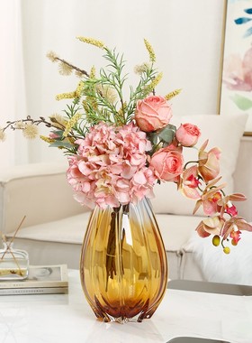 现代轻奢高级感花瓶果盘装饰品