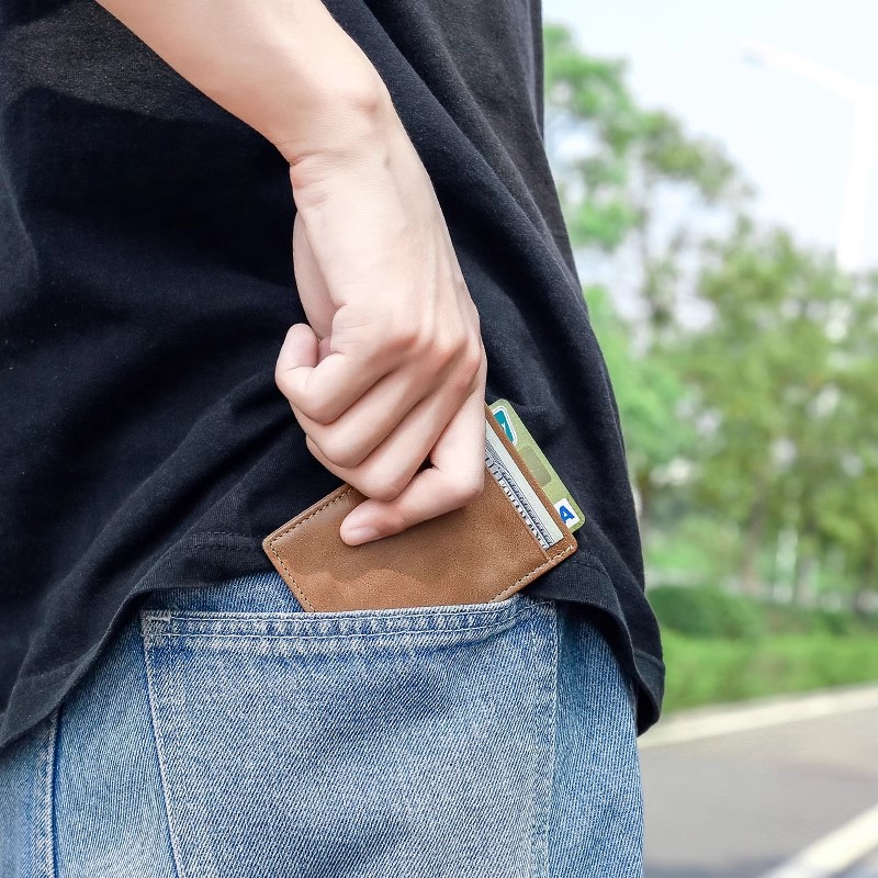 超薄一片式卡包男信用卡片包女式简约便携迷你卡套薄小巧公交卡夹 - 图0