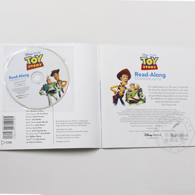 玩具总动员带CD故事书 英文原版 Toy Story Read-Along Storybook and CD 儿童绘本 迪士尼有声书带光盘 亲子共读读物 进口书 平装 - 图2