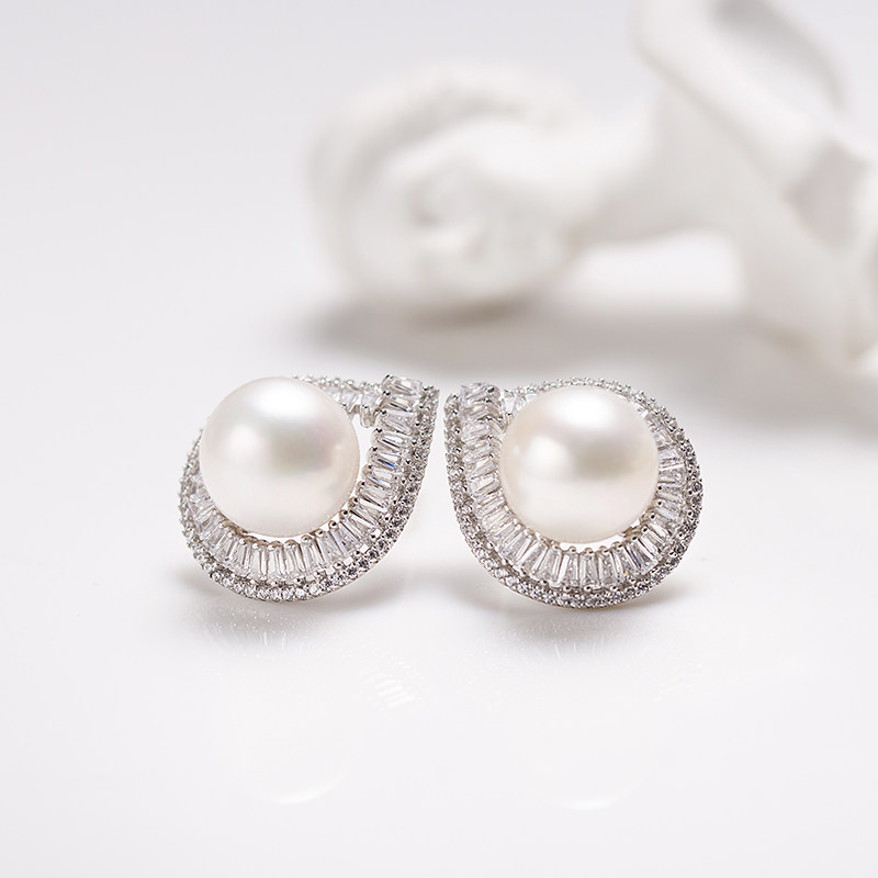 Audrey PearlS925银淡水珍珠耳饰11mm V201-D409,淘宝优惠券,粉丝福利购,淘宝优惠卷