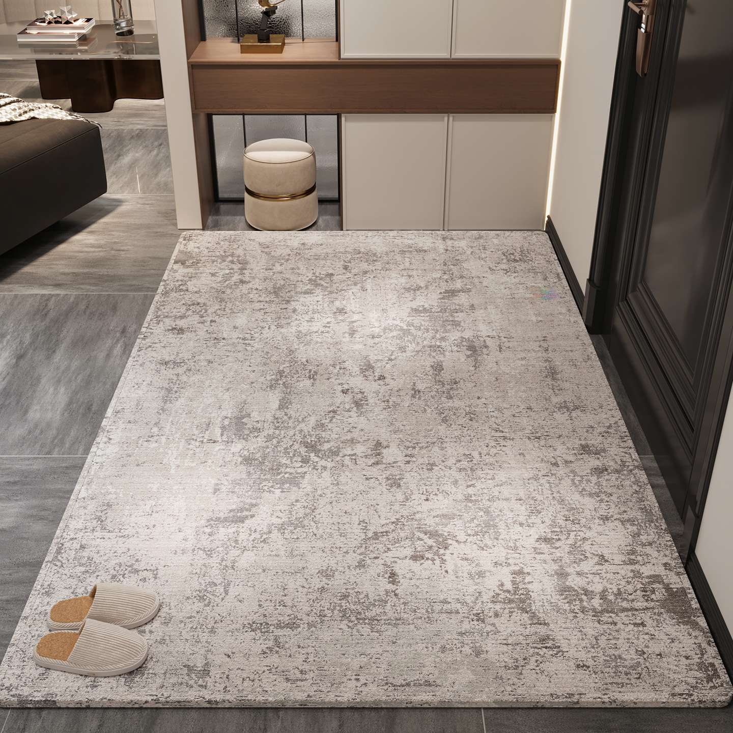 高级感入户门垫地毯室内玄关可裁剪地垫进门口家用踩脚垫防滑蹭土 - 图1