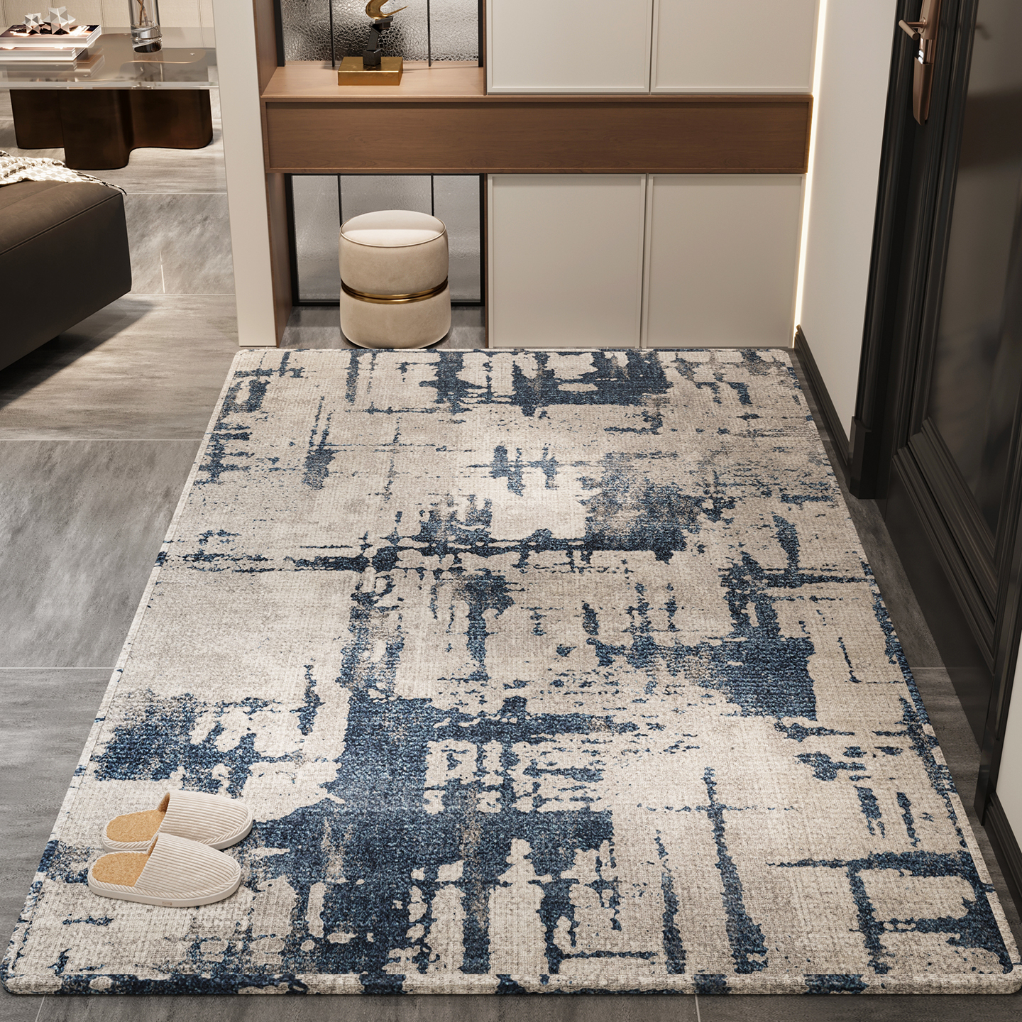 高级感入户门垫地毯室内玄关可裁剪地垫进门口家用踩脚垫防滑蹭土 - 图2