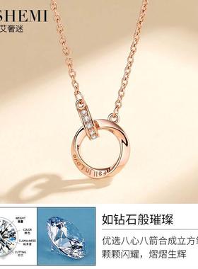 莫比乌斯环999纯银项链女款轻奢小众2024新款爆款锁骨配饰高级感