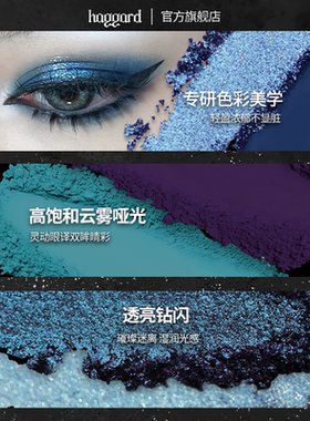 【万圣节】haggard黑烬撒旦之女烟熏暗黑眼影盘红色显色亚系哥特
