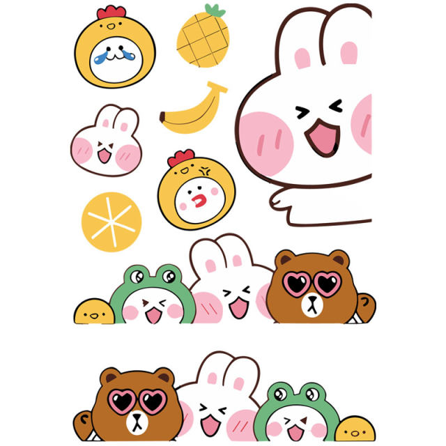 Little Rabbit Electric Car Sticker Cute Waterproof Sunscreen No. 9 Electric Car Modified Sticker Helmet Decorative Sticker