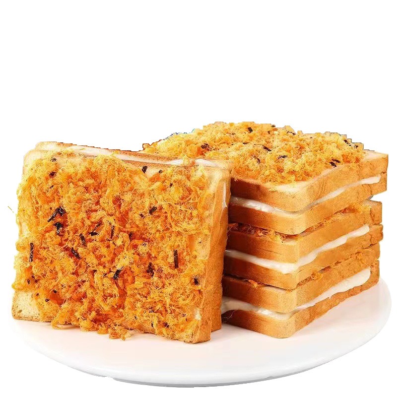 海苔肉松夹心面包整箱肉丝厚切吐司早餐营养代餐独立小包装零食品 - 图3