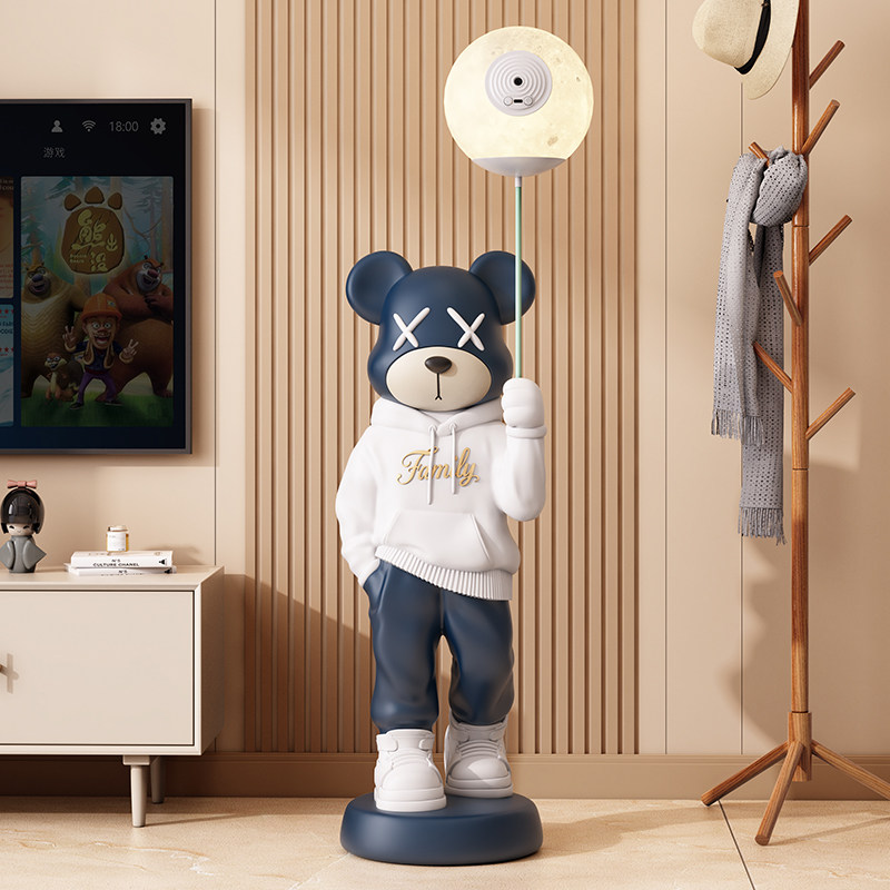 创意暴力熊客厅大型落地摆件电视柜沙发旁玄关氛围灯乔迁新居礼品,淘宝优惠券,粉丝福利购,淘宝优惠卷