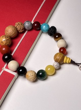 杭州多宝菩提子十八籽佛珠手串简