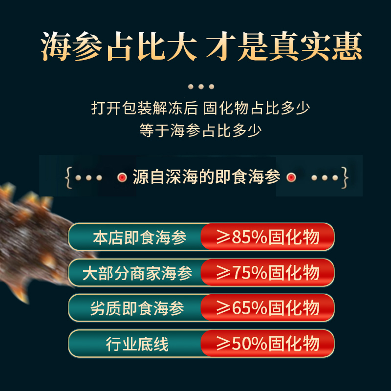 大连海参即食海参鲜活野生辽参非干货500g特价海生刺参真空单个装-图2