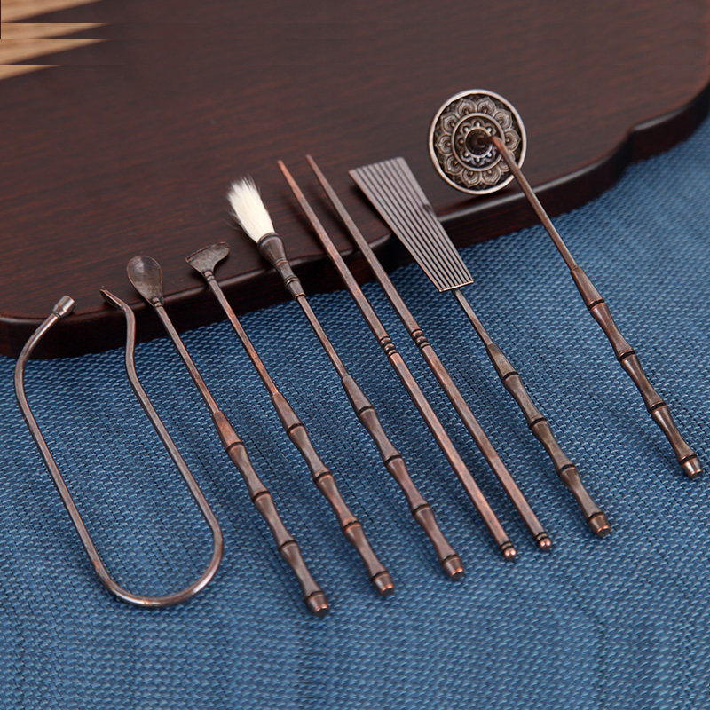 铜朴匠香道套装纯铜香具打篆七件套空熏香篆用具香灰压勺香铲工具,淘宝优惠券,粉丝福利购,淘宝优惠卷