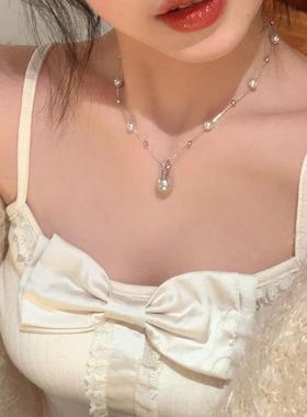 法式轻奢满天星珍珠项链