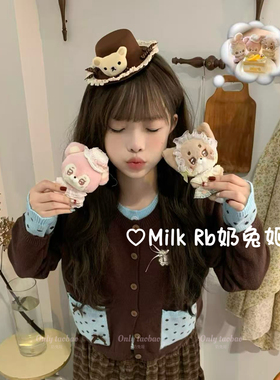 奶兔姬*甜巧小熊/ 可爱小熊礼帽发夹日系软萌Lolita顶夹漫展发饰