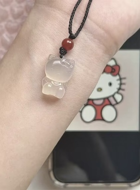 少女可爱卡通kt麻绳可调节项链