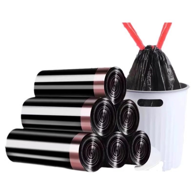 抽绳收口垃圾袋家用手提式黑色加厚办公室厨房中大号实惠装塑料袋,淘宝优惠券,粉丝福利购,淘宝优惠卷