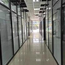 Office building full steel integral fire protection glass partition wall aluminium alloy single glass shutter soundproof high partition customisation