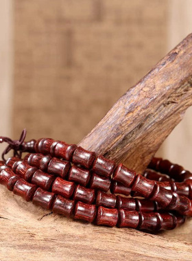 印度小叶紫檀竹节珠手串