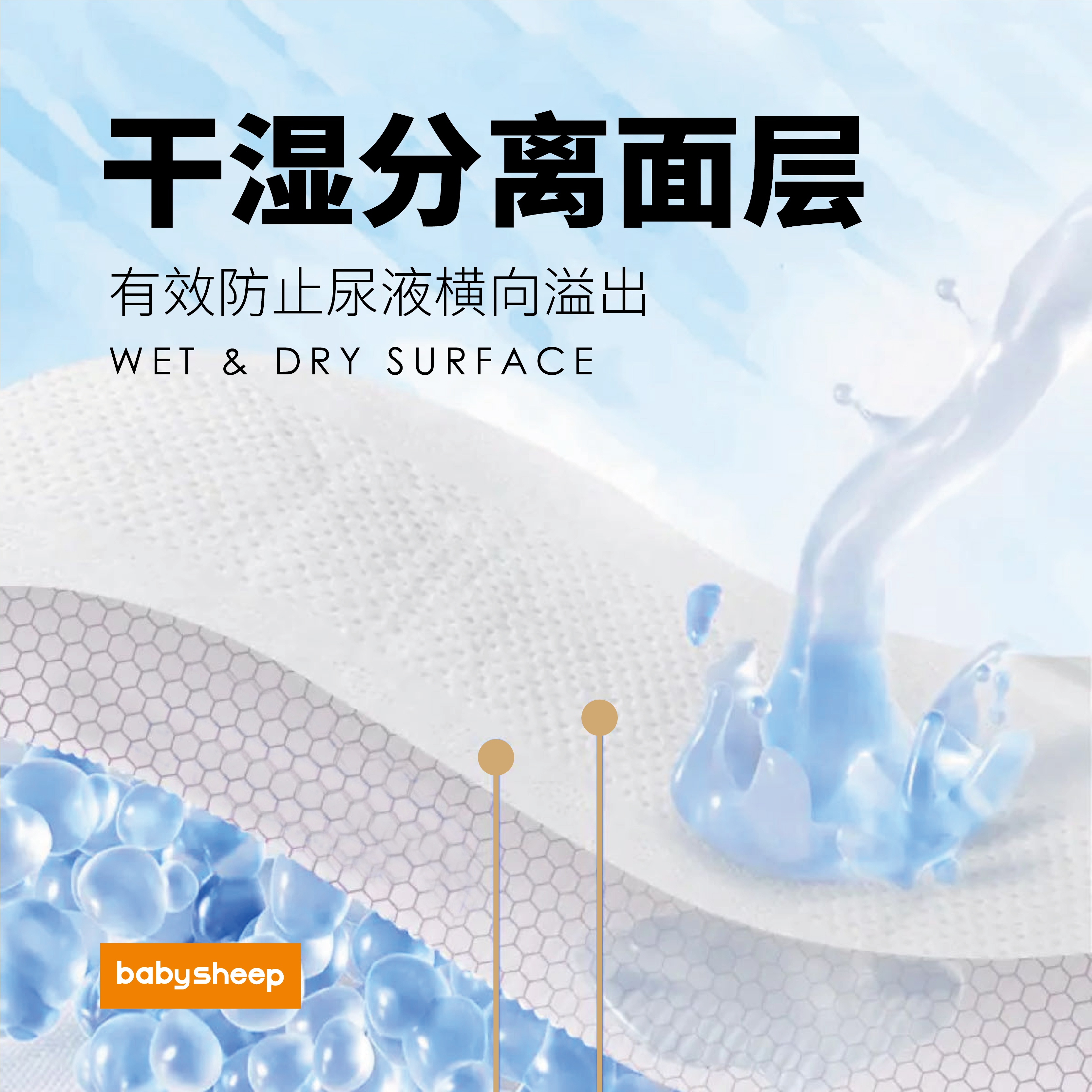 babysheep玻尿酸拉拉裤婴儿成长裤干爽透气尿不湿纸尿裤试用装5包
