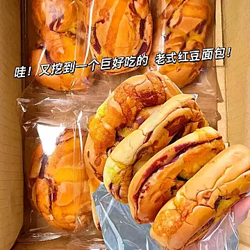 左烘右焙脸谱红豆沙面包60g*12