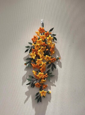 凌霄花扭扭棒仿真花摆件