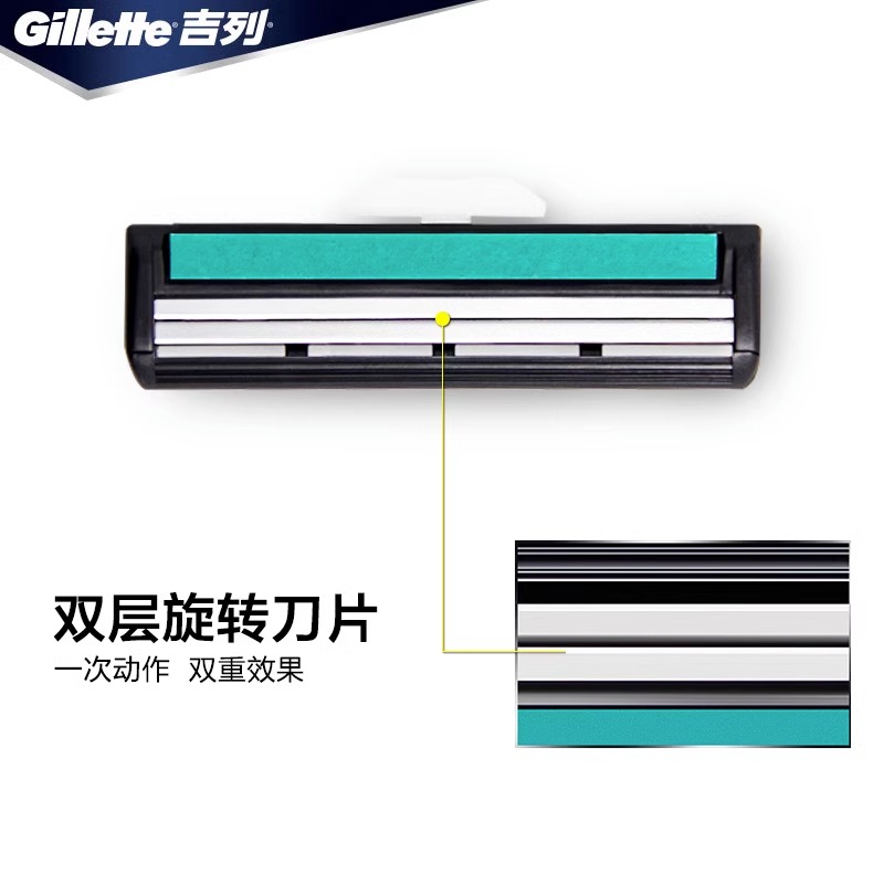 Gillette/吉列威锋双层刀片手动剃须刀旋转式老式刮胡刀非吉利 - 图3