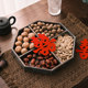 Solid wood dried fruit plate engagement marriage separation snack storage plate candy box wedding candy gift box mahogany festive Chinese style