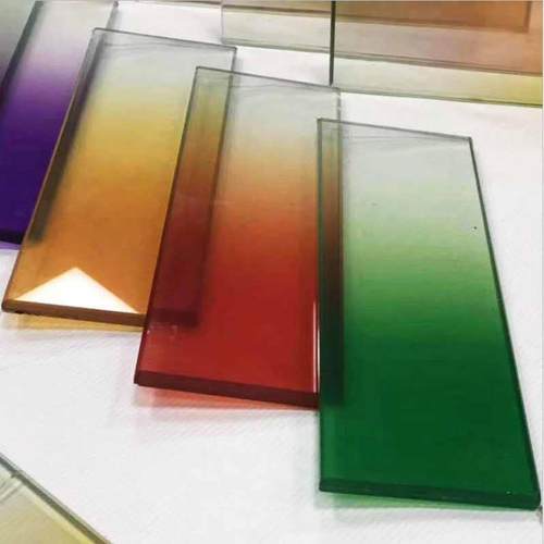 超白双钢化渐变夹胶玻璃 夹绢山水画艺术玻璃移门屏风厂家直发 - 图2