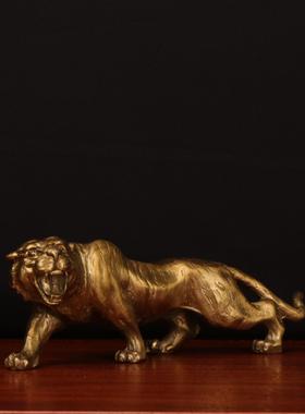 杨铜记 铜老虎 铜老虎十二生肖虎 家居办公室老虎摆件 跑虎