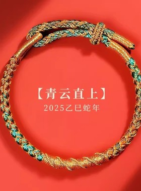 普陀山九紫离火本命年护身符红绳手链马年太岁招财好运编织手绳