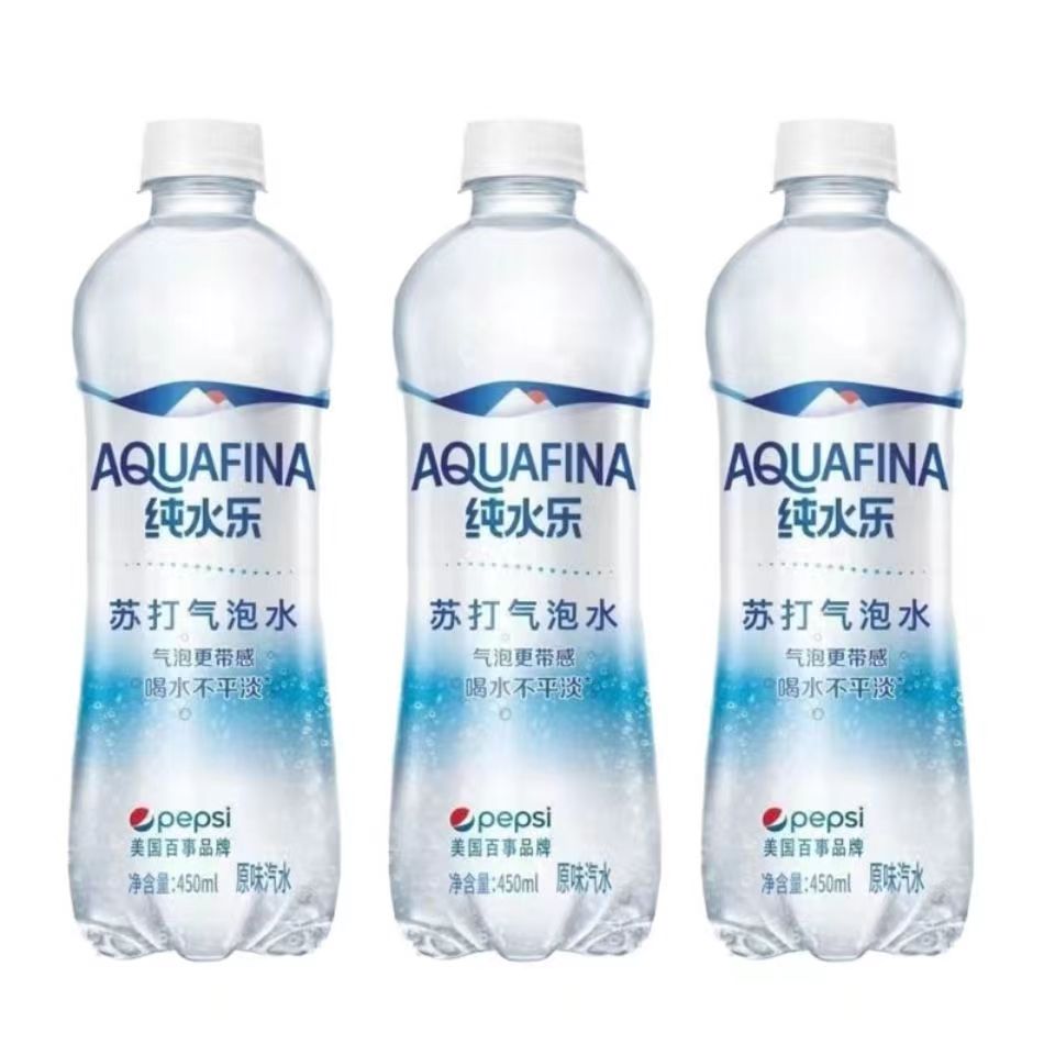 （新日期）百事纯水乐300ml/450ml碱性苏打水无糖原味气泡水饮料