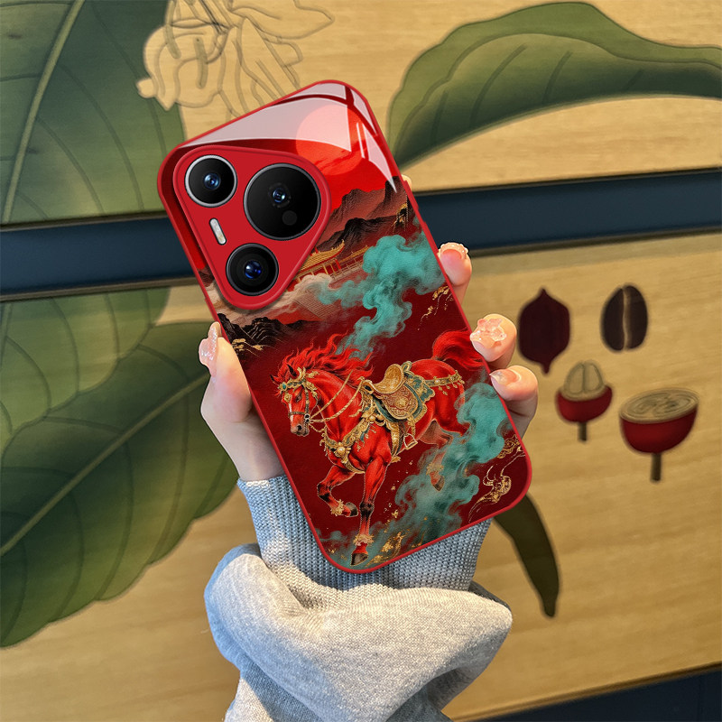 国风墨染马手机壳适用华为pura80马年pura70pro+本命年p60新年50新中式40新款ultra中国风30国潮创意男生玻璃,淘宝优惠券,粉丝福利购,淘宝优惠卷