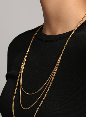 vk项链 【藤蔓】多层叠戴欧美小众设计项链百搭轻奢简约锁骨链条