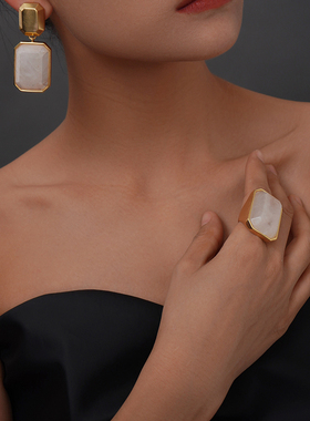 vk饰品【雾漫冰川】简约几何小众设计戒指个性轻奢时尚气质指环