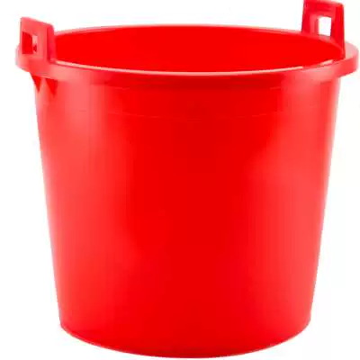 Old-fashioned agricultural plastic bucket, increased thickness