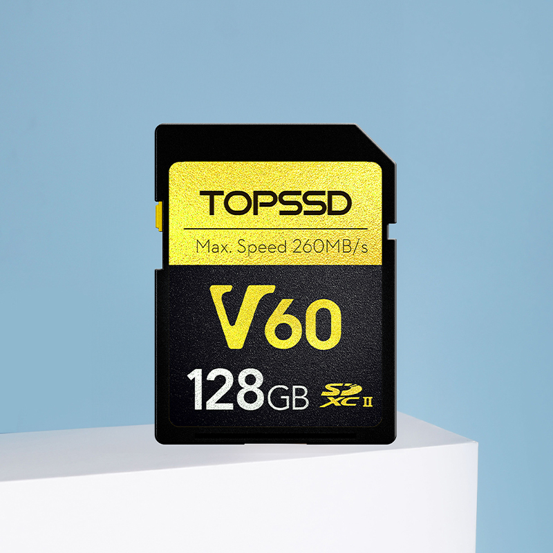 天硕（TOPSSD）高品质V60SD卡双芯旗舰_相机内存卡_260MB/s_128GB-图0