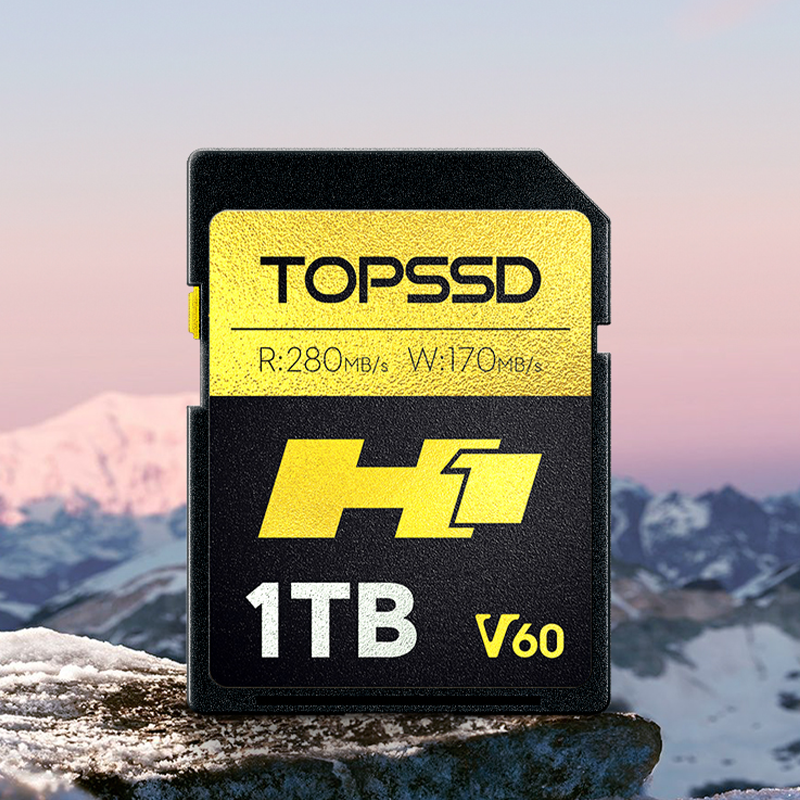 天硕（TOPSSD）高品质V60SD卡相机内存储卡摄像单反高速双芯H1-1T - 图0