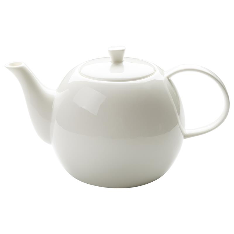 纯白陶瓷大号高温泡茶壶过滤冷水壶骨质瓷咖啡壶家用茶壶茶具瓷器-图3