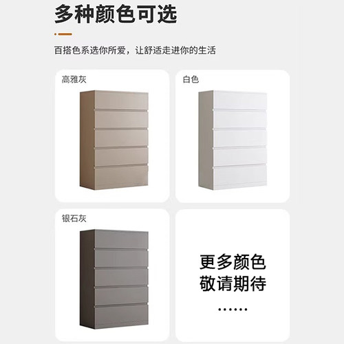 铝合金五斗柜抽屉柜简约客厅储物柜组合柜卧室收纳家用电视柜边柜 - 图2