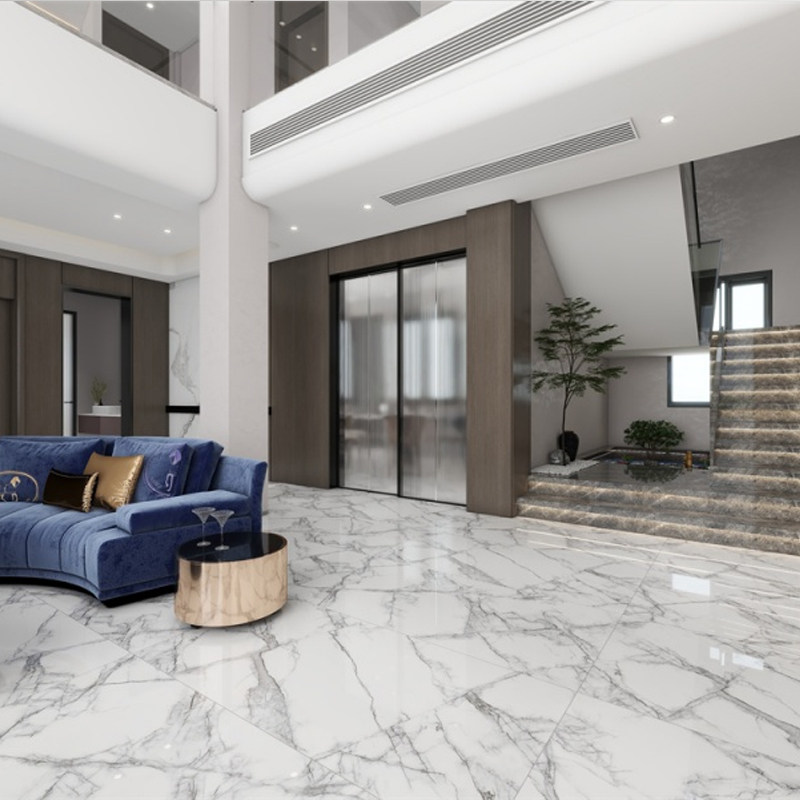 佛山奢石瓷砖批发600x1200亮面大理石地板砖酒店别墅工程家装磁砖