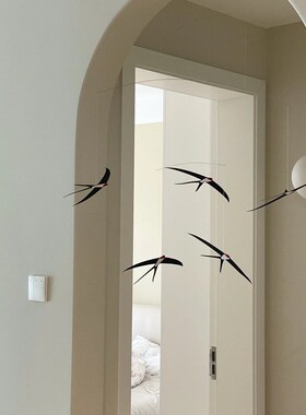 精选【新家的一百个快递】空中燕子平衡吊饰手工diy材料包