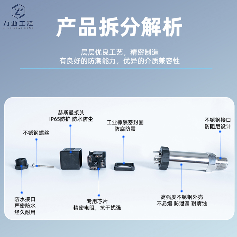 131型高精度压力变送器压力传感器远传压力扩散硅4-20ma数显0-5V - 图1