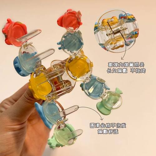 卡通海绵宝宝抓夹女2025新款派大星发夹后脑勺鲨鱼夹发卡夹子头饰 - 图2