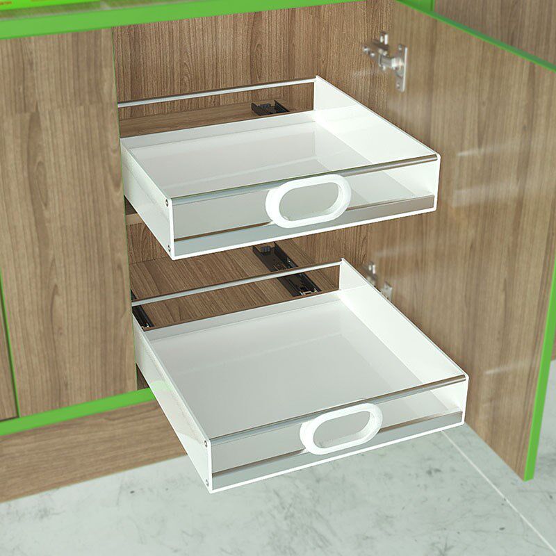 精选家用厨房橱柜滑轨托盘抽屉PP塑料加不锈钢收纳盒分层整理储物,淘宝优惠券,粉丝福利购,淘宝优惠卷