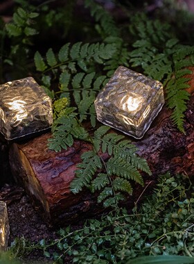 掬涵太阳能冰砖地埋灯夜灯户外防水庭院灯别墅花园草坪家用装饰灯