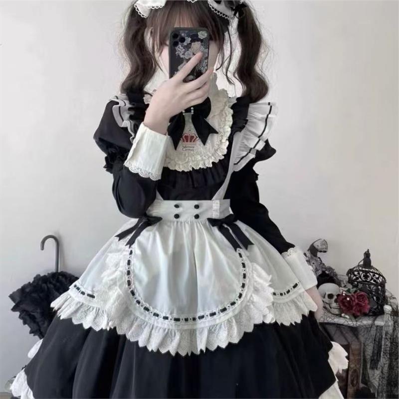 Lolita裙女仆装可爱接袖洛丽塔连衣裙甜美甜心可爱超萌衣服cos服 - 图1
