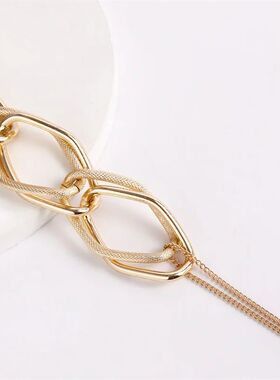 Exaggerated Big Thick Chain Short Choker Necklace for Women