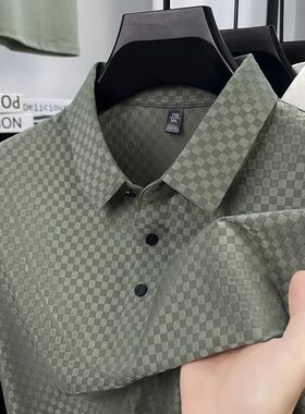 High End Quality Summer Men's Short Sleeved Lapel Polo Shirt