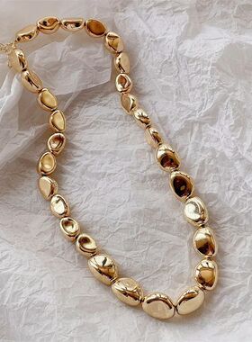 Vintage Silver-plate Geometric Exaggerated Artificial Pearl